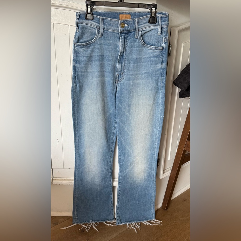 MOTHER Blue Boot Cut Jeans with Classic Fading